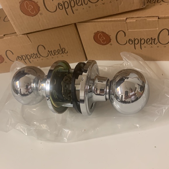 Copper Creek Finish Polish Stainless Steel Passage Hall Knob or Closet Door - Picture 2 of 4